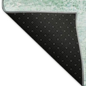 HomeRoots 10' Contemporary Mint Green Teal Blue Ivory Abstract Washable Rug for Indoor & Outdoor Spaces 690602