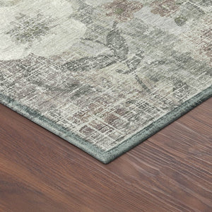 HomeRoots 5' X 8' Beige Sage And Brown Floral Area Rug - Durable, Washable, Stylish for Indoor & Outdoor Use 690616