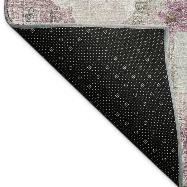 HomeRoots 9' X 12' Elegant Blush, Silver & Mauve Floral Rug - Durable, Washable for Indoor & Outdoor Spaces! 690625