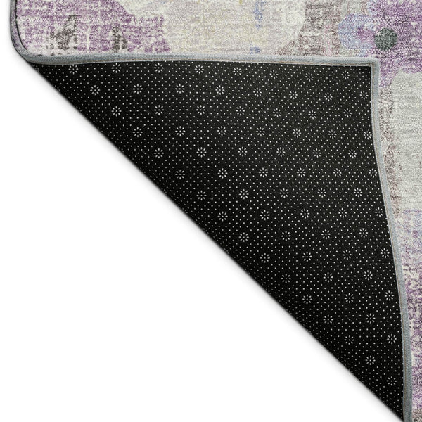 HomeRoots 10' Lilac Ivory & Beige Floral Area Rug - Washable, Durable, Perfect for Indoor & Outdoor Spaces! 690632