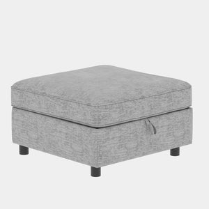English Elm Love Seat Modular Sectional Sofa with Hidden Storage Mid Century Modern Small Space Grey W680S00131