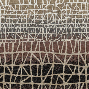 HomeRoots 10' Stylish Brown, Black & Gray Geometric Washable Area Rug - Perfect for Indoor/Outdoor Spaces! 690656