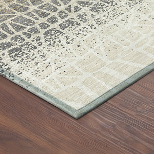 HomeRoots 8' Stylish Geometric Washable Round Indoor/Outdoor Area Rug - Durable, Easy-Care, Versatile Design! 690683