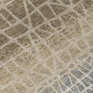 HomeRoots 8' Stylish Geometric Washable Round Indoor/Outdoor Area Rug - Durable, Easy-Care, Versatile Design! 690683