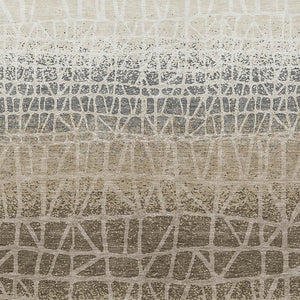 HomeRoots 10' Stylish Ivory Brown Geometric Washable Area Rug for Indoor/Outdoor Use - Durable & Easy Care 690686