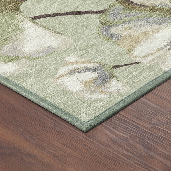 HomeRoots 10' X 14' Vibrant Lime Green Botanical Area Rug - Washable, Durable, Stylish for Indoor & Outdoor Use 690710
