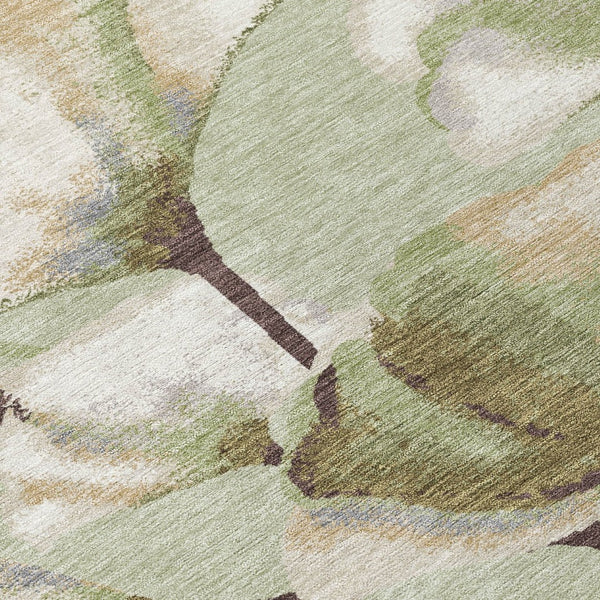 HomeRoots 10' X 14' Vibrant Lime Green Botanical Area Rug - Washable, Durable, Stylish for Indoor & Outdoor Use 690710
