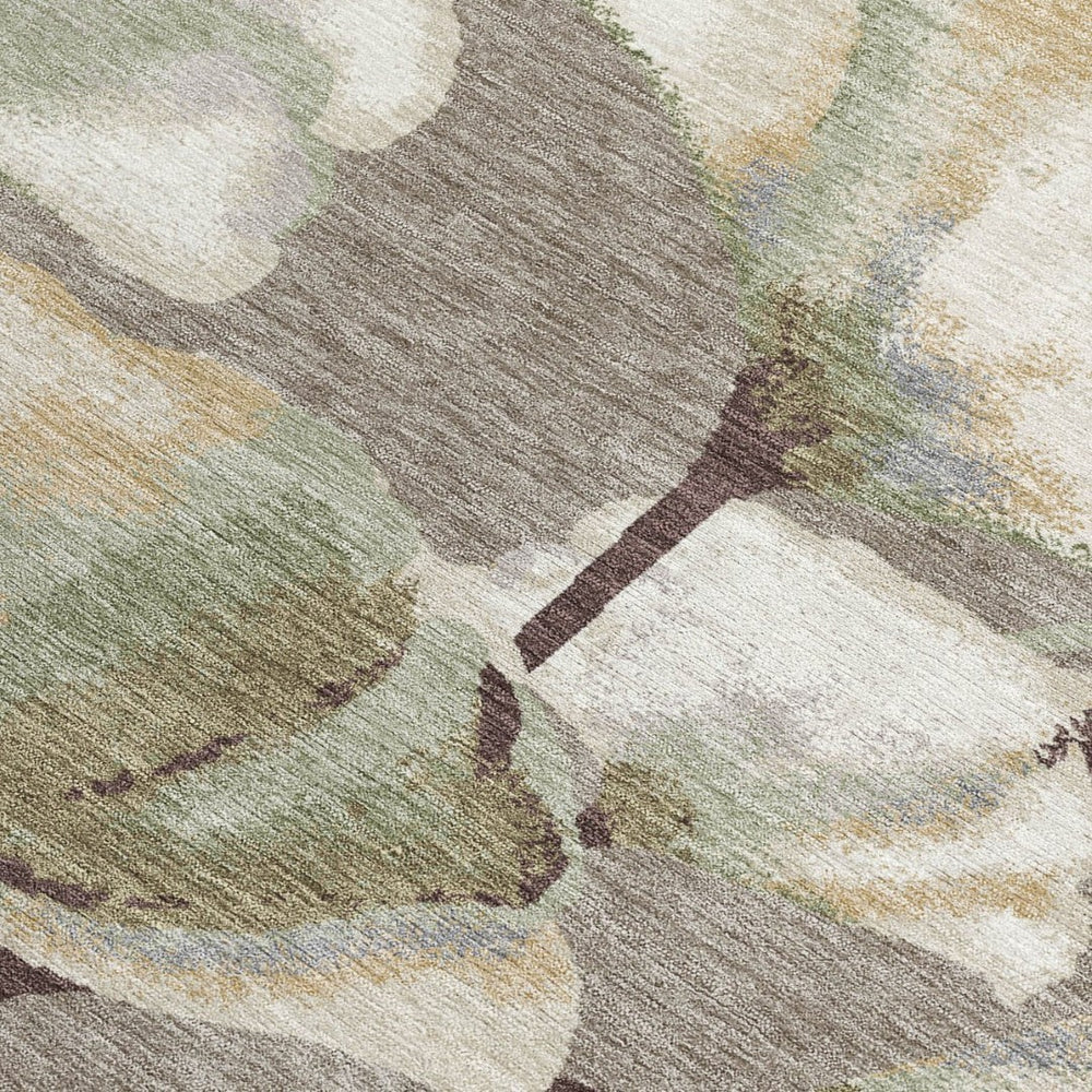 HomeRoots 9' X 12' Botanical Leaves Area Rug - Washable, Stain-Resistant, Indoor/Outdoor Versatility & Style 690733