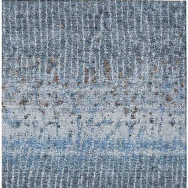 HomeRoots 8' X 10' Vibrant Blue and Green Abstract Washable Area Rug for Indoor/Outdoor High-Traffic Spaces 690738