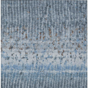 HomeRoots 9' X 12' Blue and Green Abstract Area Rug - Washable, Stain-Resistant, Indoor/Outdoor Durability! 690739