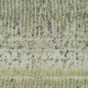 HomeRoots 5' Olive Green and Copper Abstract Washable Area Rug - Ideal for Indoor/Outdoor Spaces, Durable Design 690742