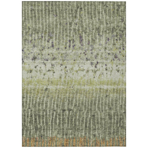 HomeRoots 9' Contemporary Olive Green and Copper Abstract Washable Area Rug for Indoor and Outdoor Spaces 690745