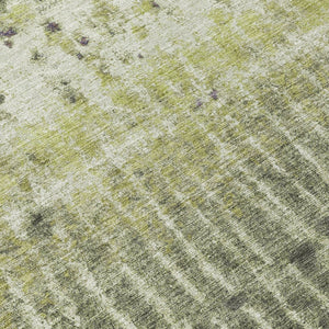 HomeRoots 9' Contemporary Olive Green and Copper Abstract Washable Area Rug for Indoor and Outdoor Spaces 690745