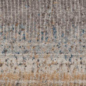 HomeRoots 5' Taupe, Merlot & Copper Abstract Washable Area Rug for Indoor/Outdoor Spaces - Durable & Stylish 690748