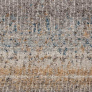 HomeRoots 8' X 10' Stylish Taupe, Merlot & Copper Abstract Area Rug - Washable, Durable for Indoor/Outdoor Use 690750