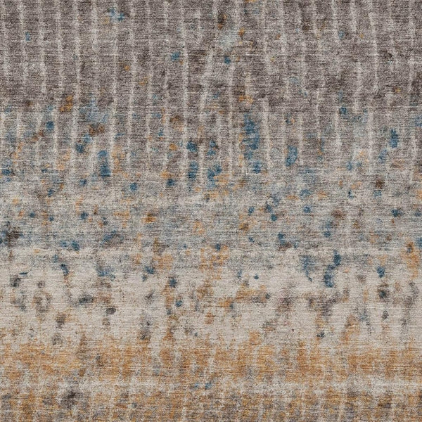 HomeRoots 10' X 14' Abstract Taupe, Merlot & Copper Washable Area Rug for Indoor/Outdoor Versatility & Style 690752