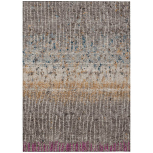 HomeRoots 10' X 14' Abstract Taupe, Merlot & Copper Washable Area Rug for Indoor/Outdoor Versatility & Style 690752