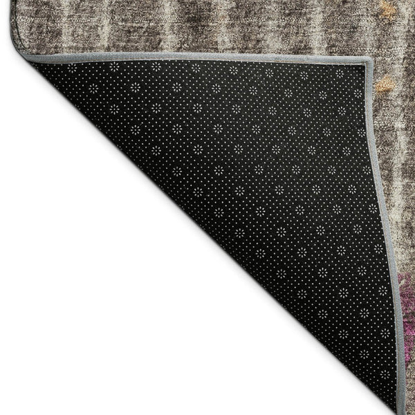 HomeRoots 10' X 14' Abstract Taupe, Merlot & Copper Washable Area Rug for Indoor/Outdoor Versatility & Style 690752