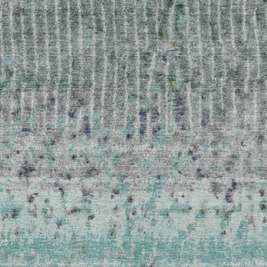 HomeRoots 9' X 12' Abstract Teal Blue Gold Gray Washable Area Rug – Stylish Indoor/Outdoor Durable Design 690757