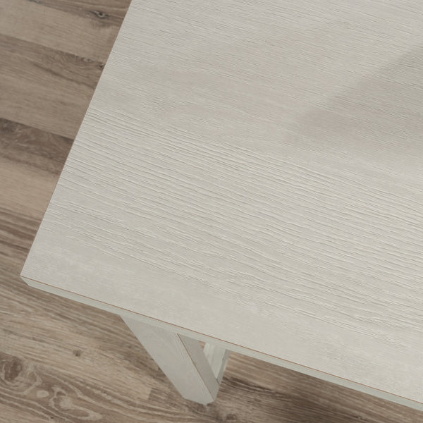 English Elm L-Shaped Desk: Modern White Finish For Small Spaces, Home Offices & Organized Workstations B356P402655