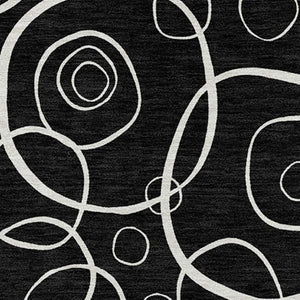 HomeRoots 9' X 12' Stylish Black and Ivory Geometric Indoor Outdoor Area Rug - Washable, Durable, Versatile! 690769