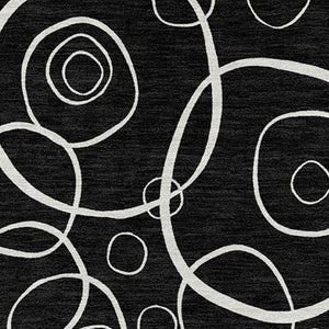 HomeRoots 10' Black and Ivory Geometric Washable Area Rug – Modern Design for Indoor & Outdoor Spaces, Durable! 690770