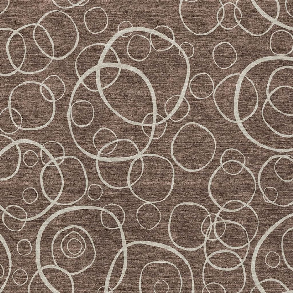 HomeRoots 5' X 8' Brown and Beige Geometric Area Rug - Stylish, Washable, Durable for Indoor & Outdoor Use! 690772