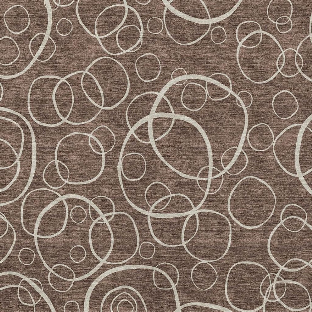 HomeRoots 10' Stylish Brown & Beige Geometric Washable Area Rug for Indoor & Outdoor Use - Durable & Easy Care! 690776