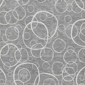 HomeRoots 9' x 12' Gray and Ivory Geometric Area Rug - Stylish, Washable & Durable for Indoor/Outdoor Spaces 690781