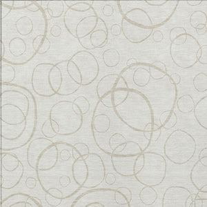 HomeRoots 5' X 8' Ivory and Beige Geometric Washable Area Rug - Durable, Stylish for Indoor & Outdoor Spaces! 690784