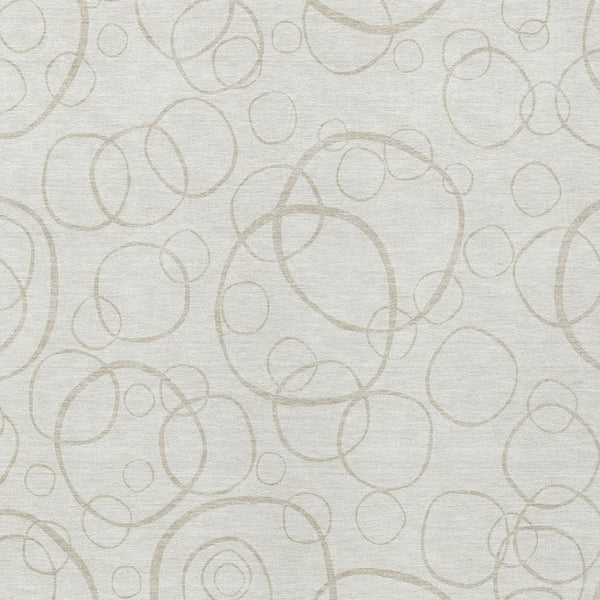 HomeRoots 9' Geometric Ivory and Beige Washable Area Rug - Perfect for Indoor/Outdoor Spaces, Durable & Stylish 690787