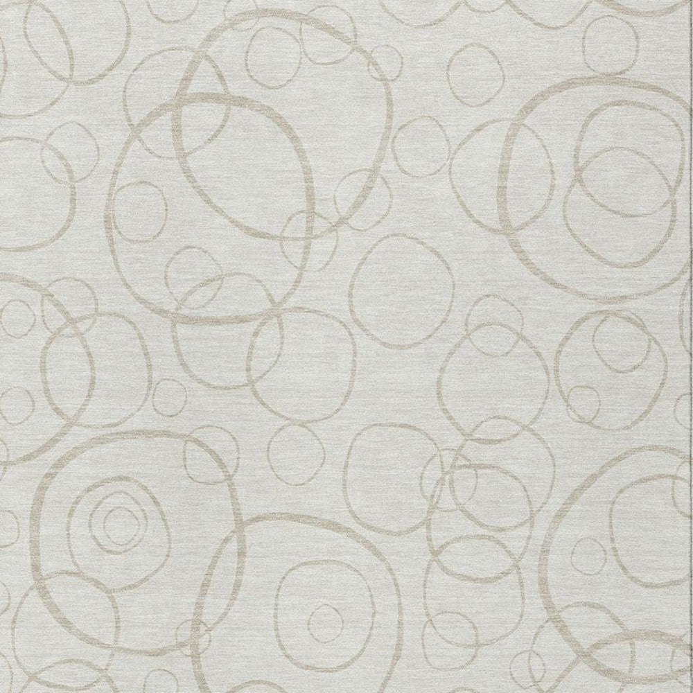 HomeRoots 10' Modern Ivory and Beige Geometric Washable Area Rug – Indoor/Outdoor Stylish Durability & Easy Care 690788
