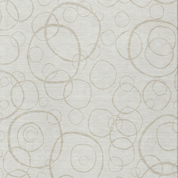 HomeRoots 10' Modern Ivory and Beige Geometric Washable Area Rug – Indoor/Outdoor Stylish Durability & Easy Care 690788