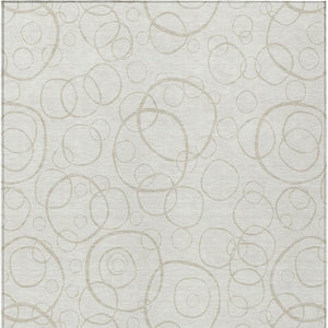 HomeRoots 10' Modern Ivory and Beige Geometric Washable Area Rug – Indoor/Outdoor Stylish Durability & Easy Care 690788