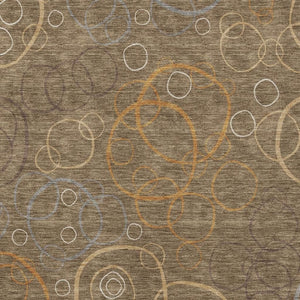 HomeRoots 8' X 10' Brown Copper & Ivory Geometric Area Rug - Durable, Washable, Indoor/Outdoor Versatility! 690810