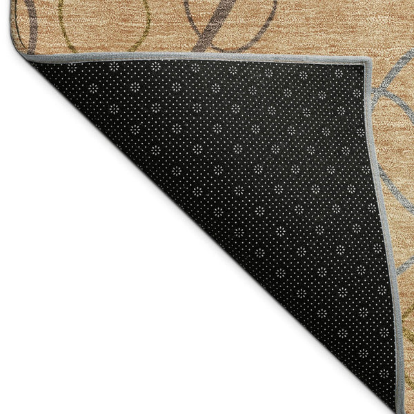 HomeRoots 10' Modern Geometric Area Rug in Copper, Silver & Rust – Durable, Washable for Indoor/Outdoor Use! 690818