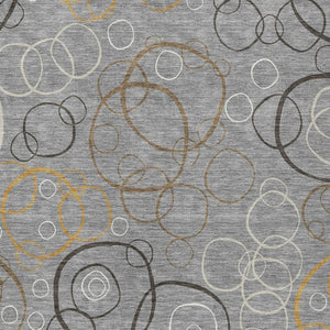 HomeRoots 10' Contemporary Gray Silver Black Geometric Washable Area Rug for Indoor & Outdoor Spaces 690824