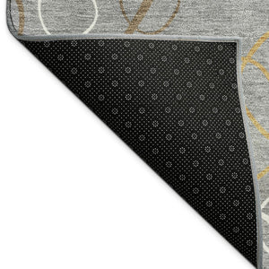 HomeRoots 10' Contemporary Gray Silver Black Geometric Washable Area Rug for Indoor & Outdoor Spaces 690824
