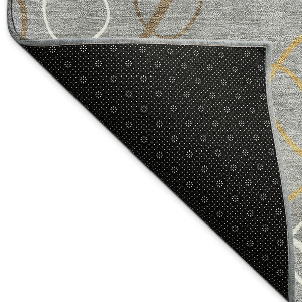 HomeRoots 10' Contemporary Gray Silver Black Geometric Washable Area Rug for Indoor & Outdoor Spaces 690824