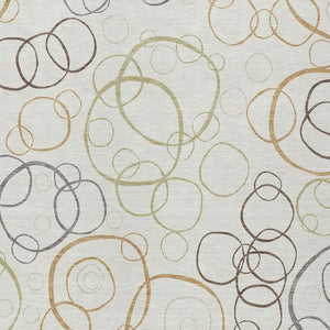 HomeRoots 8' X 10' Geometric Washable Area Rug in Ivory Gray & Walnut – Durable, Stylish for Indoor/Outdoor Use 690828