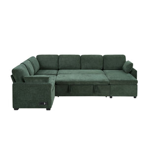 English Elm Swivel Barrel Accent Chair Chenille Tufted Round Club Seat for Living Room Lounge Green N719S002380F