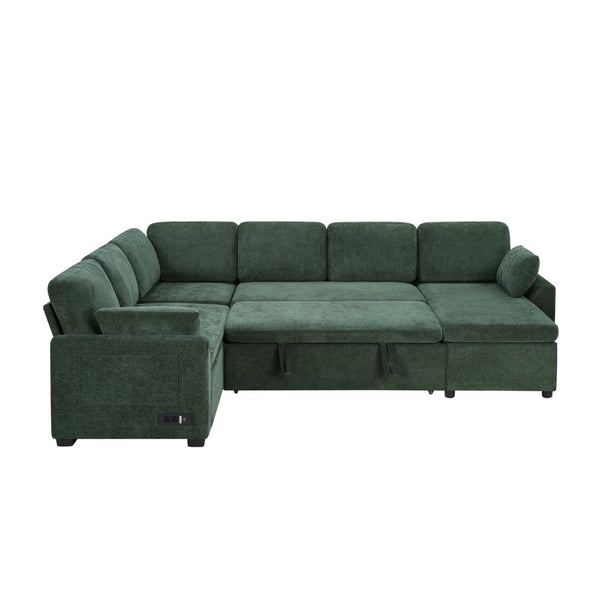 English Elm Swivel Barrel Accent Chair Chenille Tufted Round Club Seat for Living Room Lounge Green N719S002380F