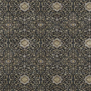 HomeRoots 5' X 8' Durable Black, Brown & Gray Oriental Area Rug - Washable Indoor/Outdoor for Versatile Use 690850