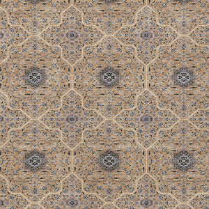 HomeRoots 5' X 8' Copper Black & Brown Oriental Area Rug - Stylish, Washable for Indoor & Outdoor Use! 690862