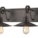 Spindle Wheel 42'' Wide 4-Light Vanity Light - Oil Rubbed Bronze 69087/4 Elk Lighting