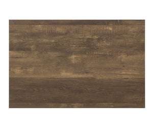 English Elm Rustic Oak Desk Taupe with Metal Accents — Space-Saving Open Design, Durable MDF Surface, Modern Farmhouse Style B2699P237460