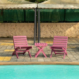 English Elm Seaview Recycled Hdpe Outdoor Folding Side Table Uv Resistant Patio Deck Use Burgundy B2745P409724