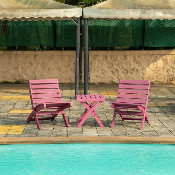 English Elm Seaview Recycled Hdpe Outdoor Folding Side Table Uv Resistant Patio Deck Use Burgundy B2745P409724