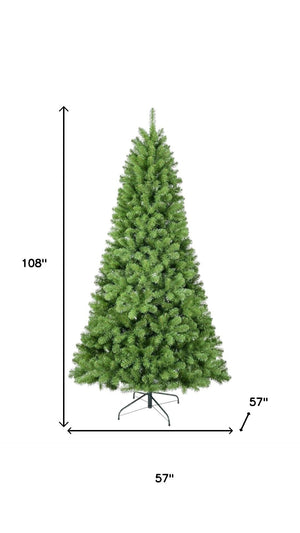 HomeRoots 9' Full Fraser Fir Christmas Tree - Lifelike Elegance with Easy Setup for Timeless Holiday Decor 108 690913