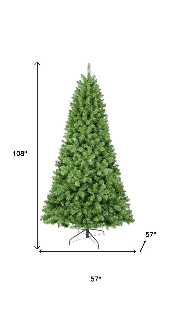 HomeRoots 9' Full Fraser Fir Christmas Tree - Lifelike Elegance with Easy Setup for Timeless Holiday Decor 108 690913